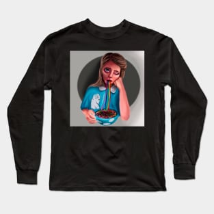 Girl with rainbow Long Sleeve T-Shirt